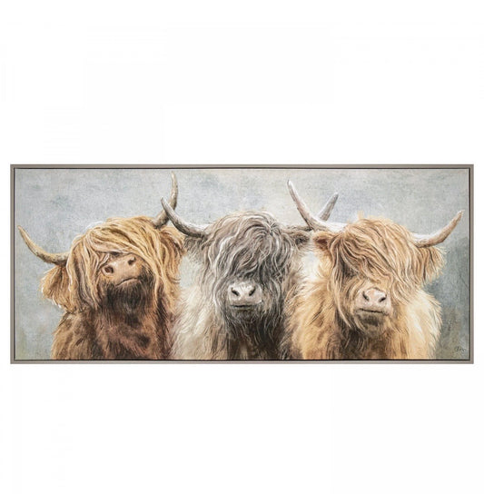 Three of a Kind Framed Canvas