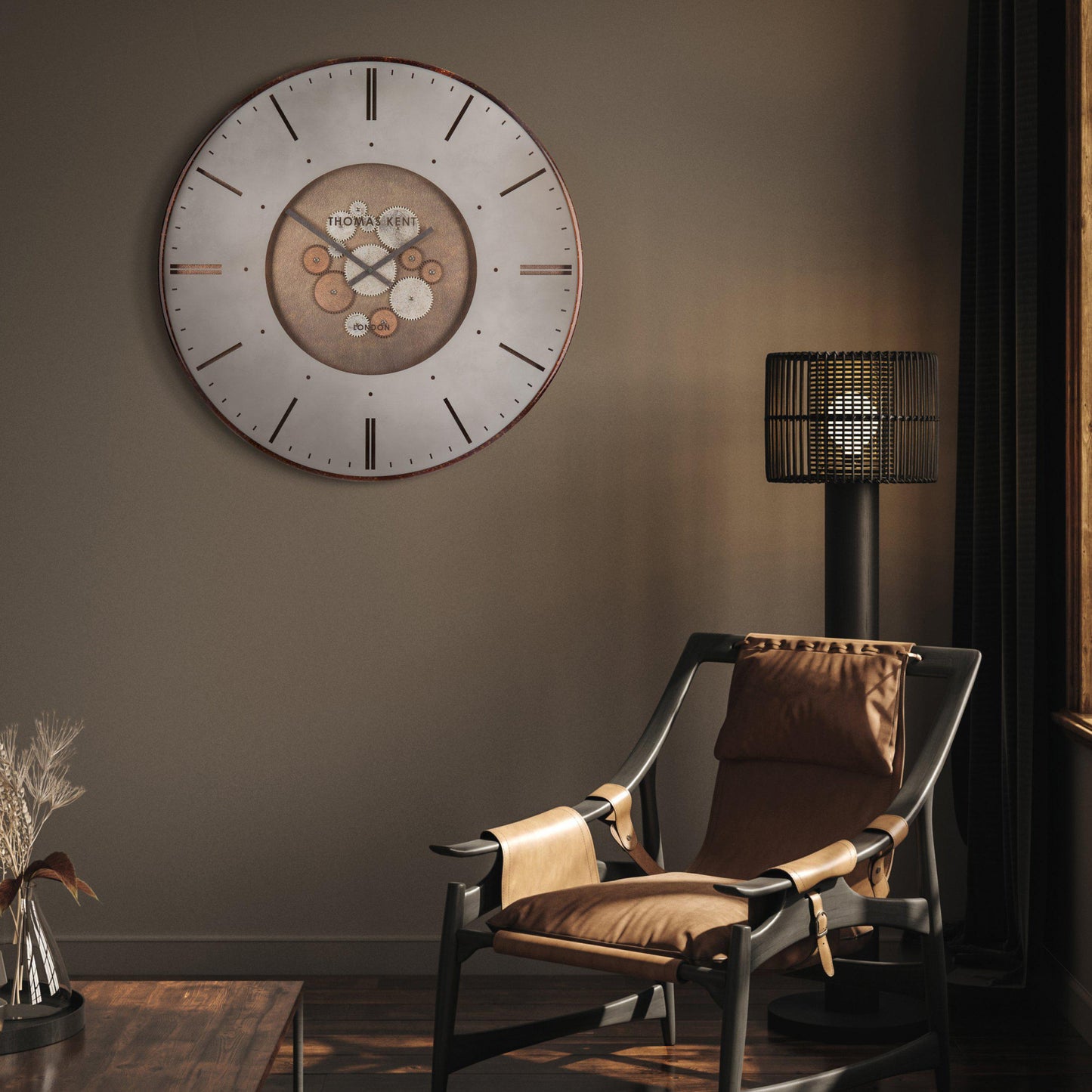 30" Thomas Kent Locksmith Grand Cog Clock Bronze