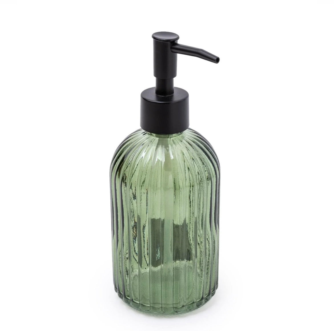 Green Glass Soap Dispenser