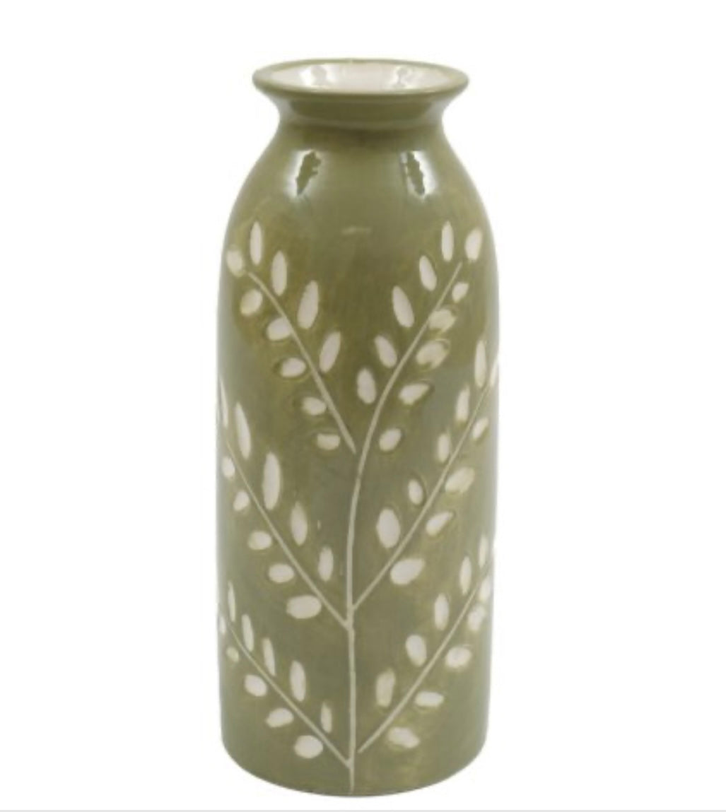 Green Bottle Vase