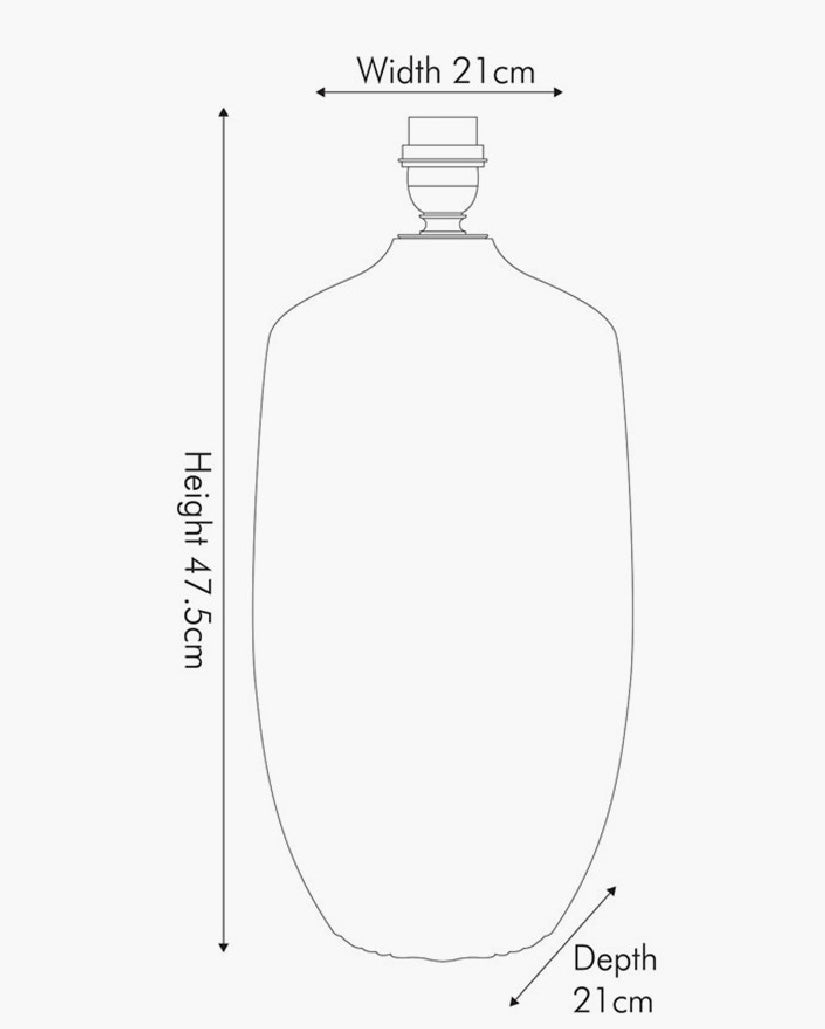 Hand Textured Glazed Grey StonewareTable Lamp