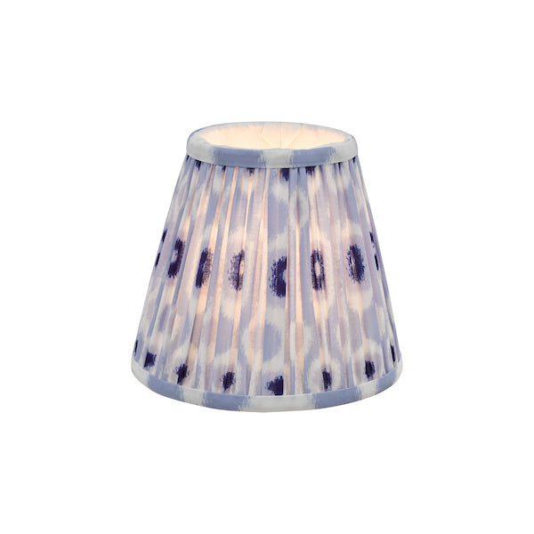 Ikat Blue Cotton Candle Shade