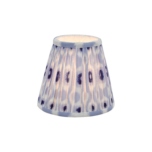 Ikat Blue Cotton Candle Shade