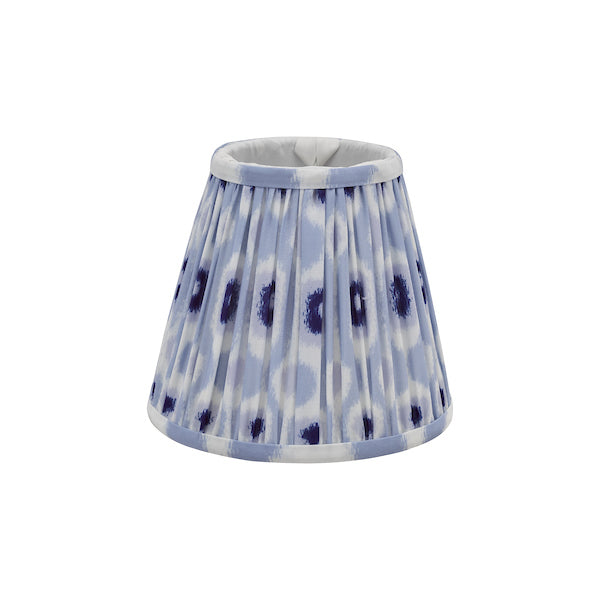 Ikat Blue Cotton Candle Shade