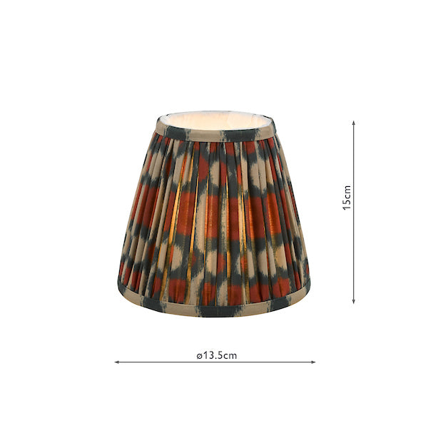 Ikat red candle shade