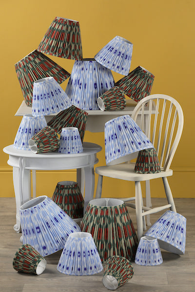 Ikat red candle shade