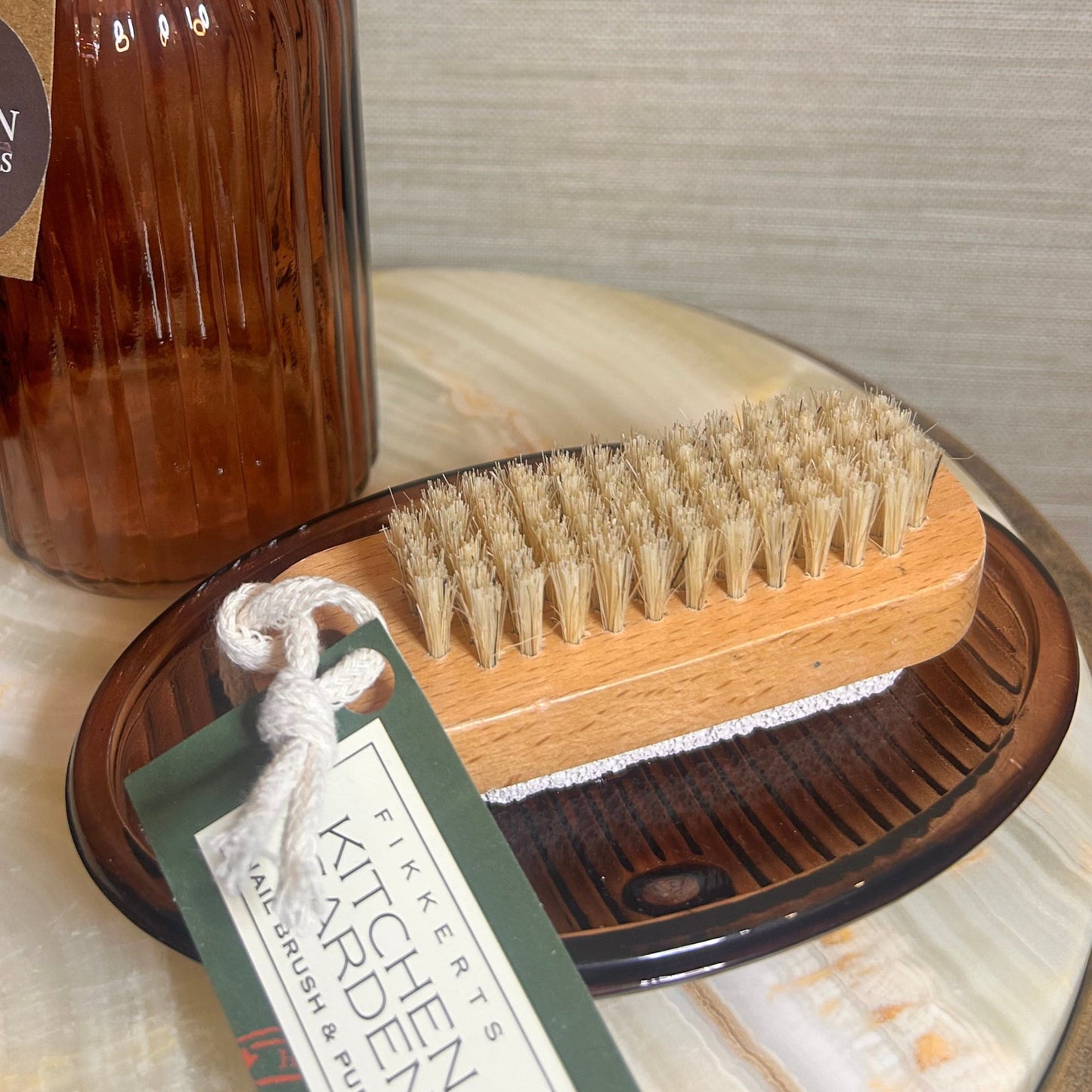 Amber Glass Soap Dish