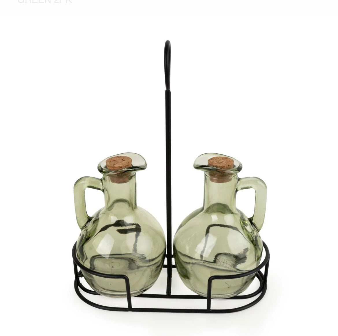 Oil & Vinegar bottles on stand