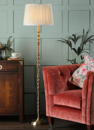 Corey Floor Lamp Antique Brass Base Only