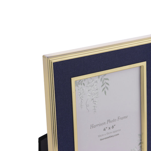 Harrison 4" x 6" Brass and Blue Photo Frame