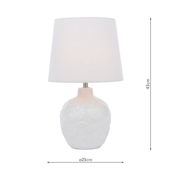 Laura Ashley Redhall Table Lamp White Ceramic