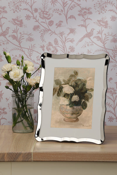 Laura Ashley Glasbury Photo Frame Polished Nickel 5 " x 7"