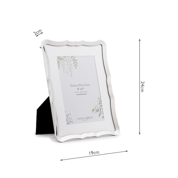 Laura Ashley Glasbury Photo Frame Polished Nickel 5 " x 7"