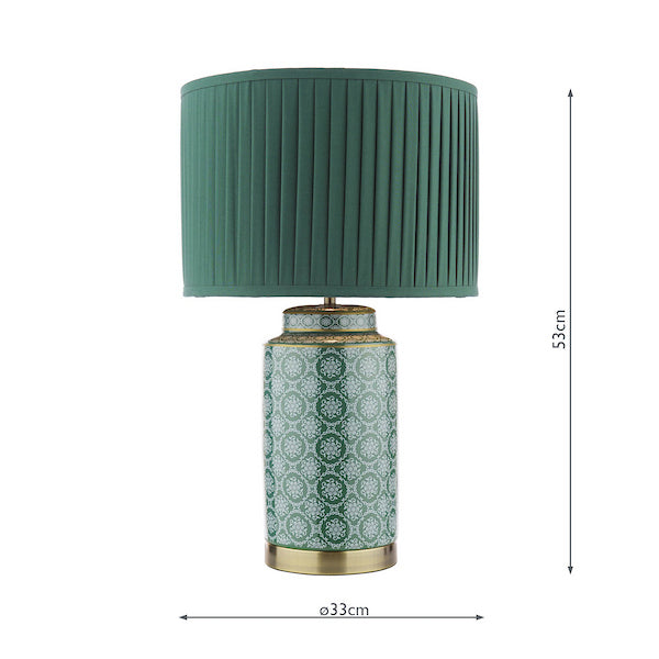 Knipton Table Lamp Green