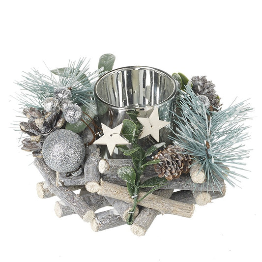 Small wreath tealight holder