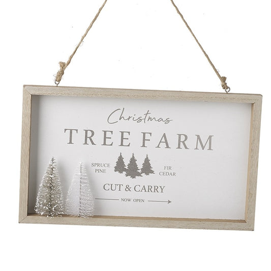 Tree farm sign