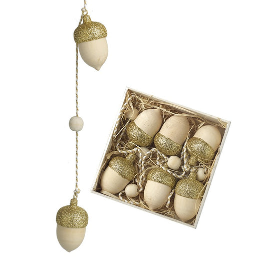 Wooden Acorn Garland