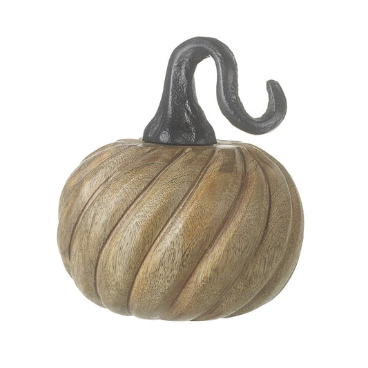 Twisted Wooden Pumpkin