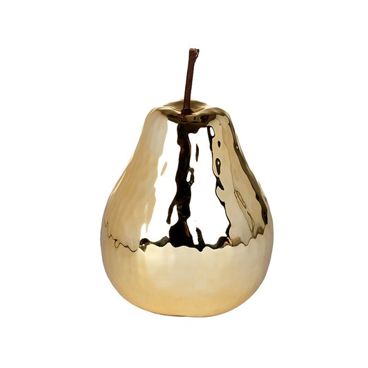 Gold ceramic pear
