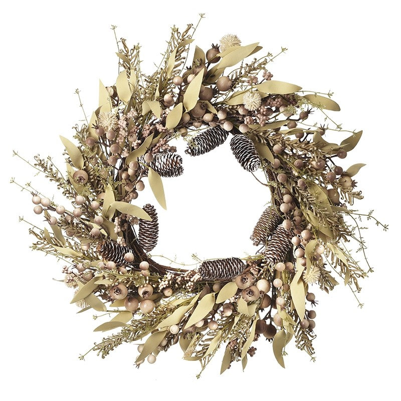 Autumn Wreath With Pinecones