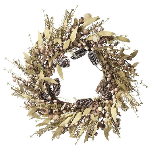 Autumn Wreath With Pinecones