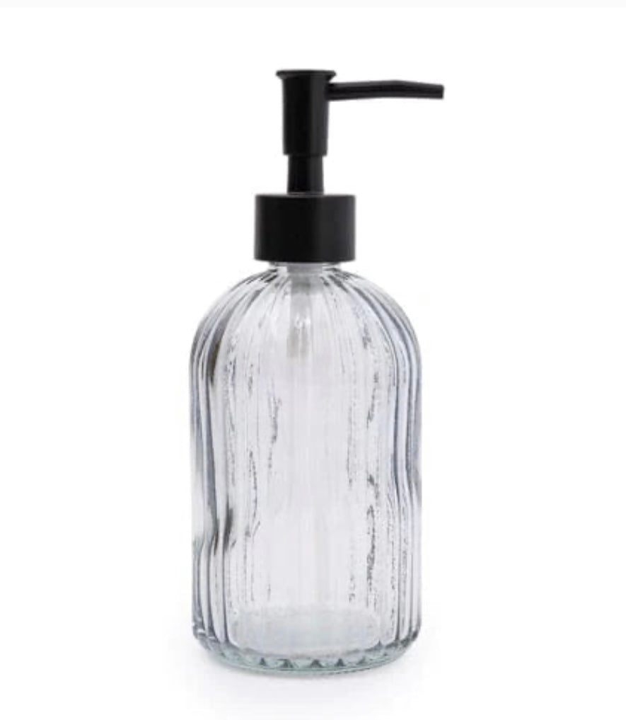 Amber glass soap pump