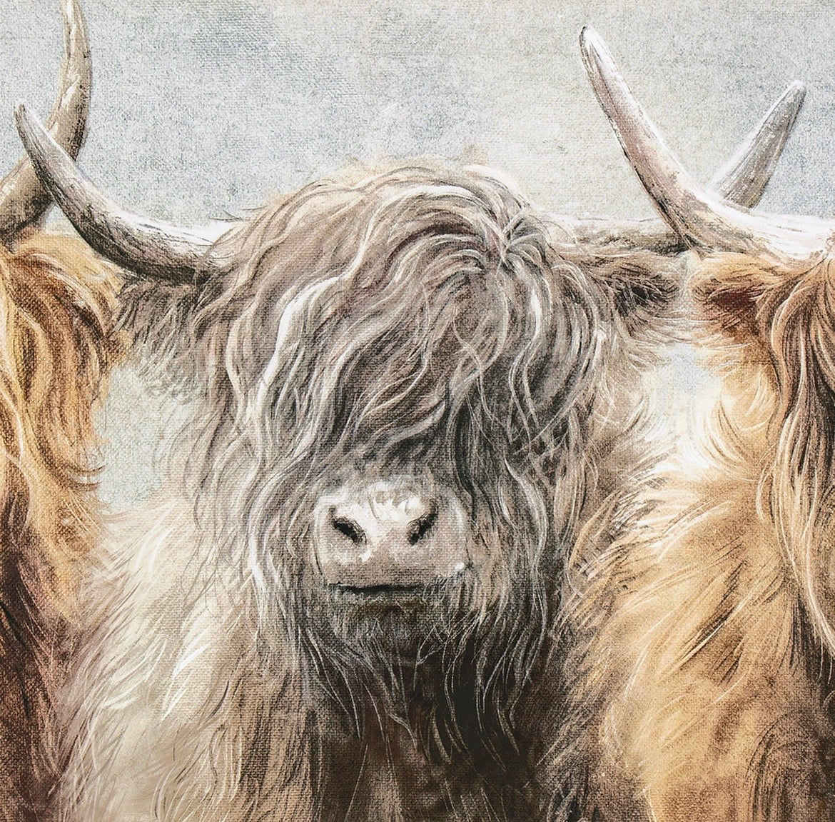 Three of a Kind Framed Canvas