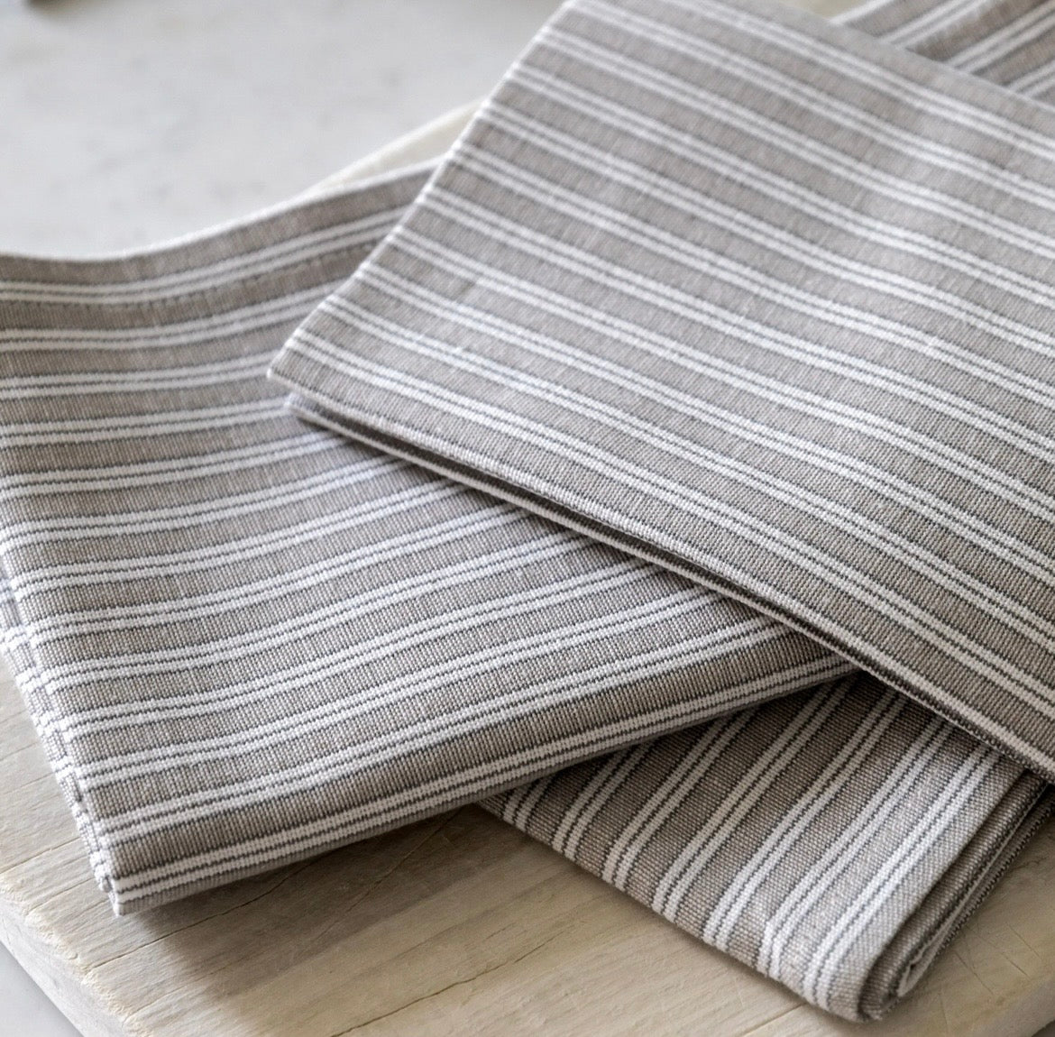 Woven Striped Napkin Grey 4pk