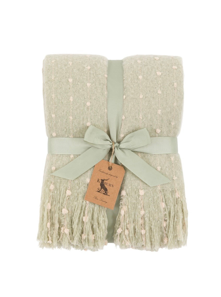 Dottie Faux Mohair Throw Sage