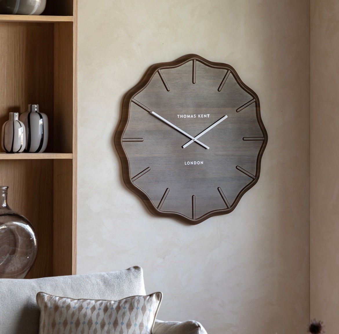 Harley Wall Clock Dark Cedar