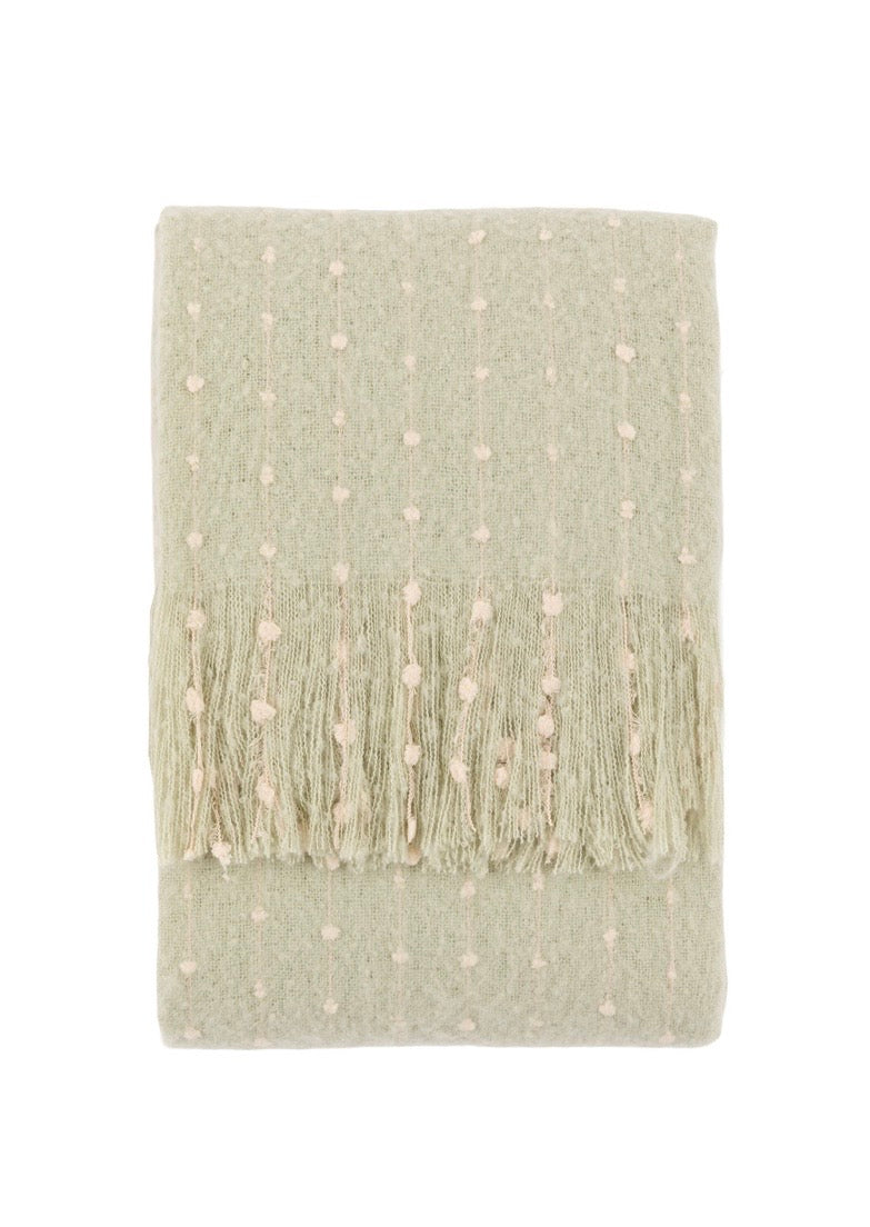 Dottie Faux Mohair Throw Sage