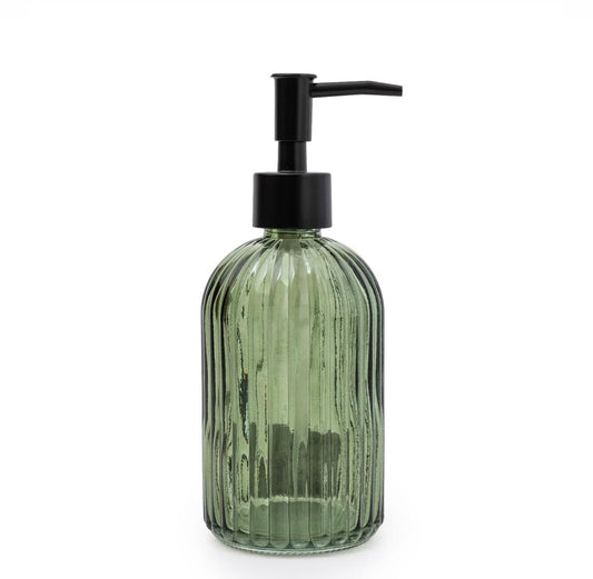 Green Glass Soap Dispenser