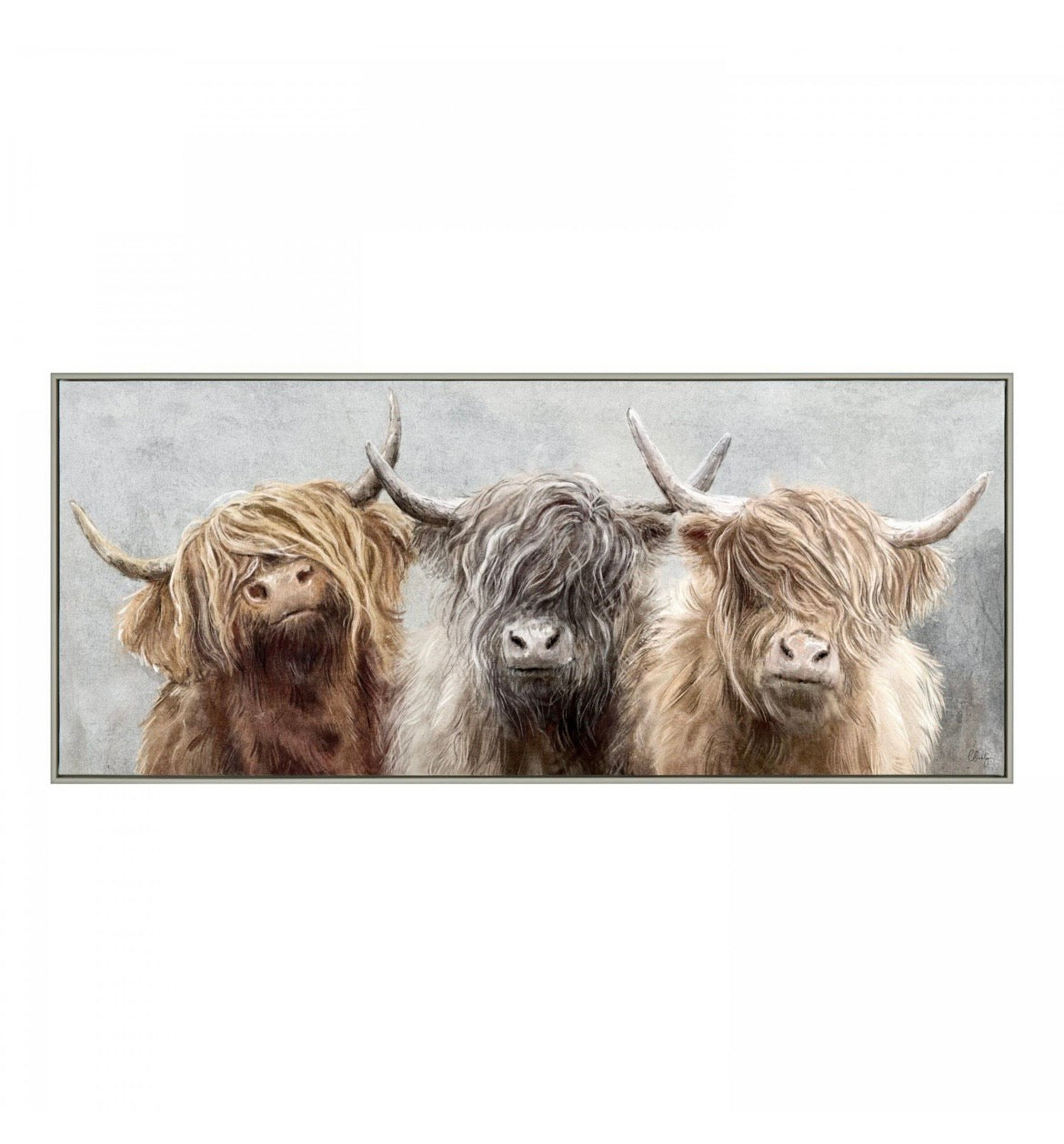 Three of a Kind Framed Canvas