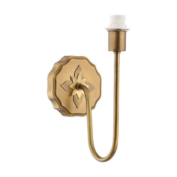 Adyara Wall Light Antique Brass with Linen Shade