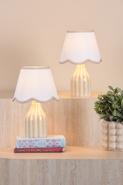 Aimee Table Lamp Twin Pack Taupe