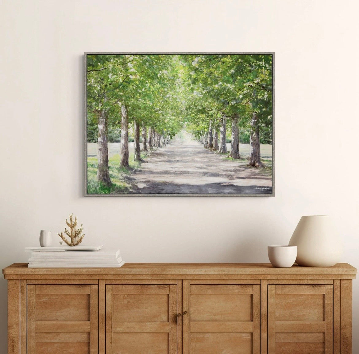 Avenue ofTrees Framed Canvas