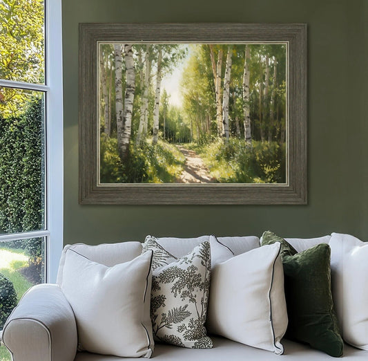 Dream in Green Framed Canvas