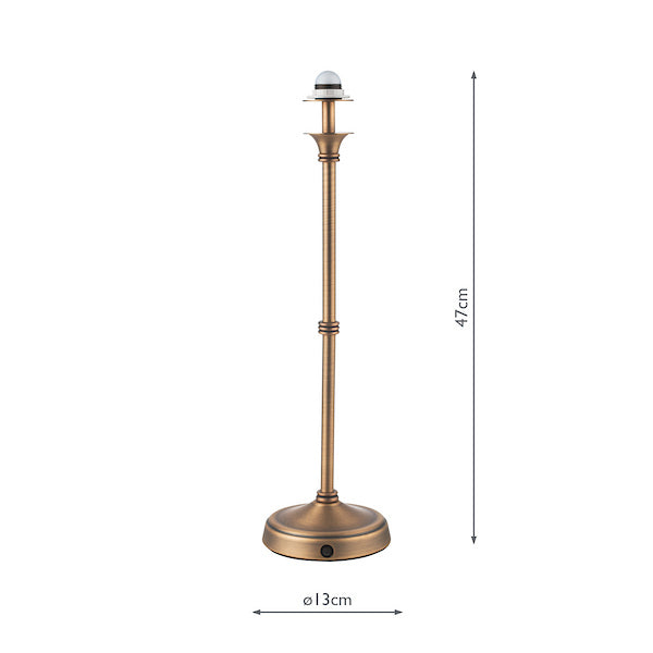 Dahl Rechargable Table Lamp Antique Bronze