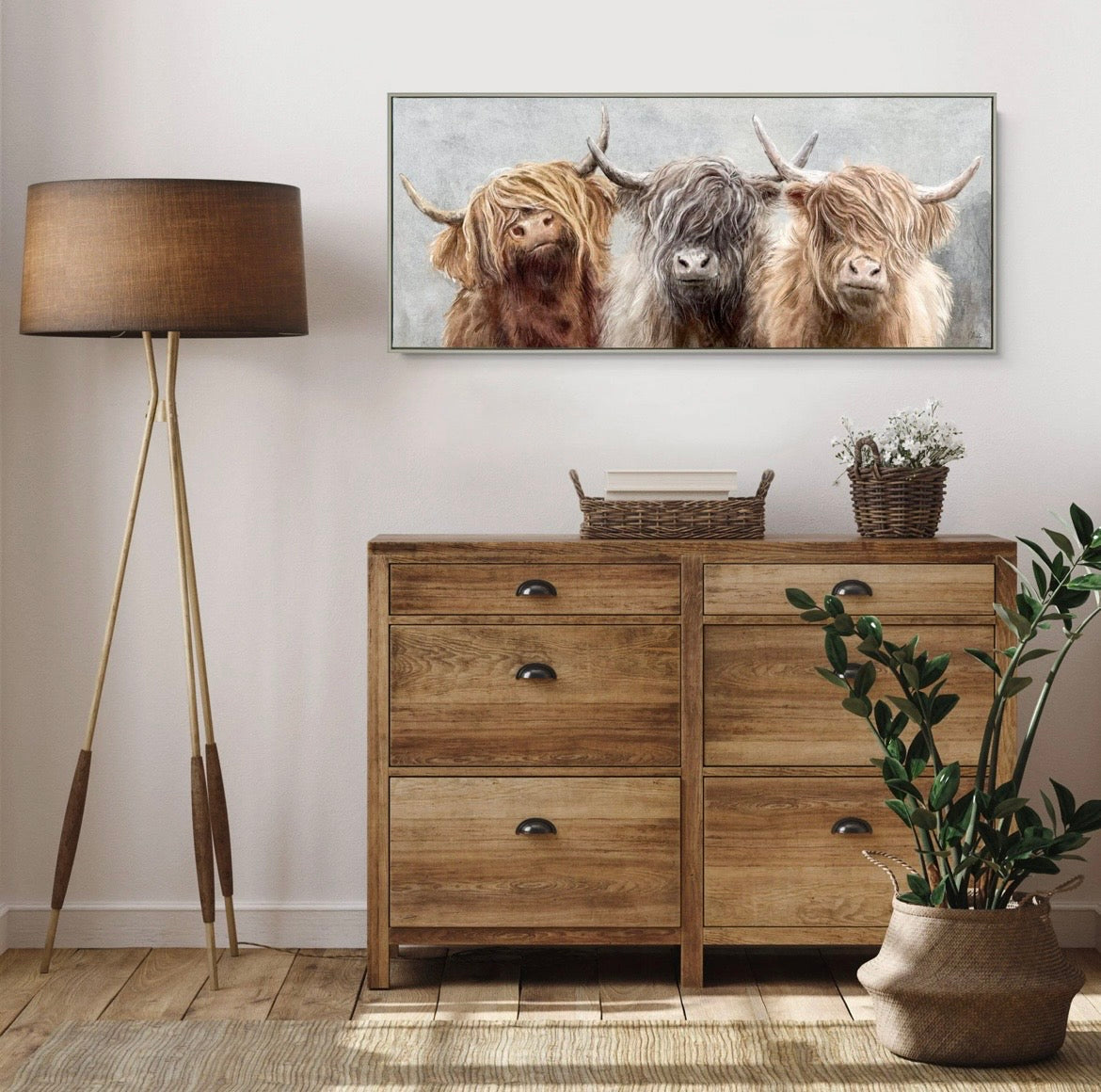 Three of a Kind Framed Canvas