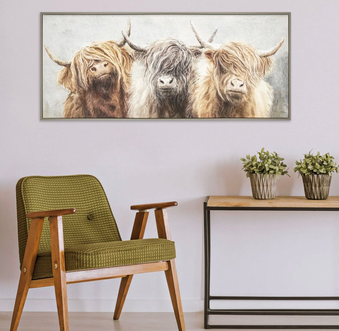 Three of a Kind Framed Canvas