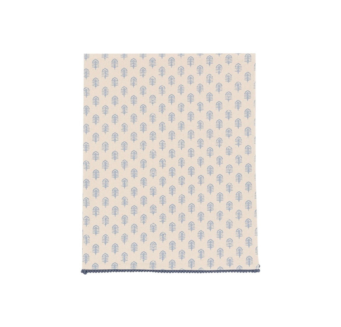 Fleur Stamp Table Runner Blue