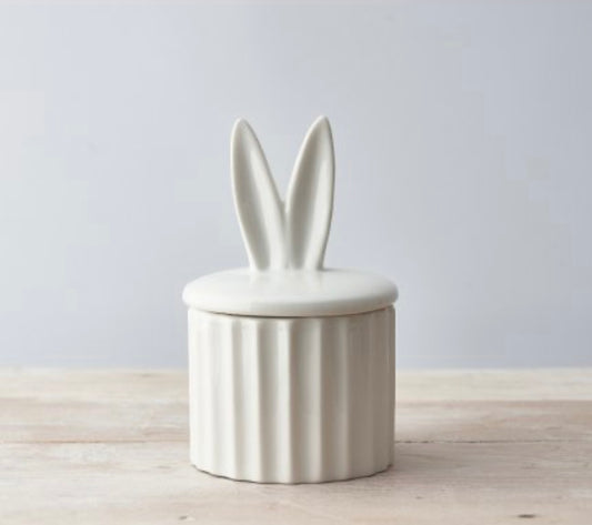 Bunny ears ribbed jar