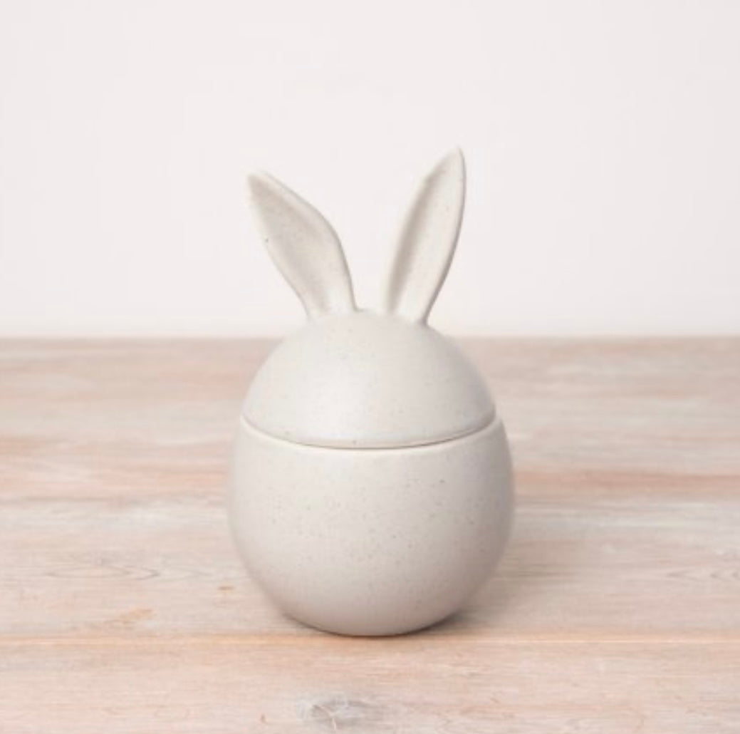 Lidded bunny ears jar