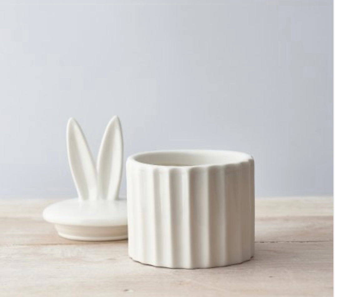 Bunny ears ribbed jar