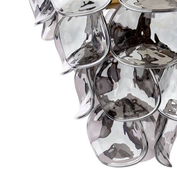 Genoa 8lt Pendant Brass & Smoked Glass