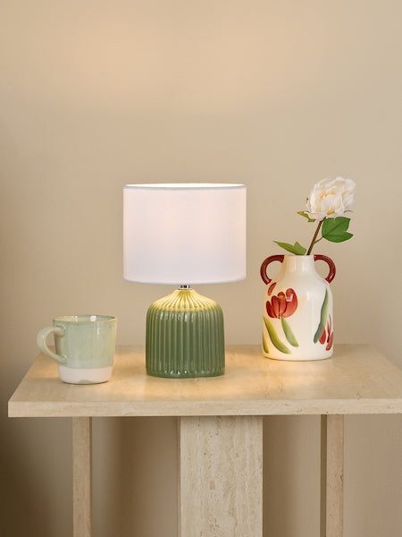 Gigi Table Lamp Twin Pack Green