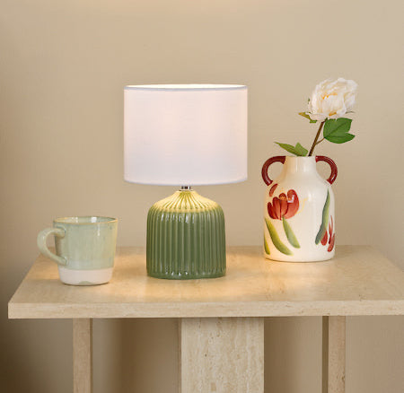 Gigi Table Lamp Twin Pack Green