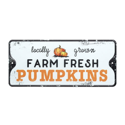 Farm fresh pumpkins sign