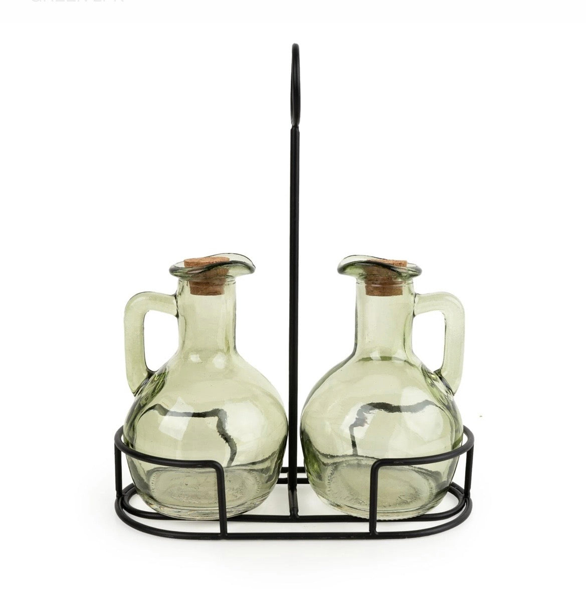 Oil & Vinegar bottles on stand