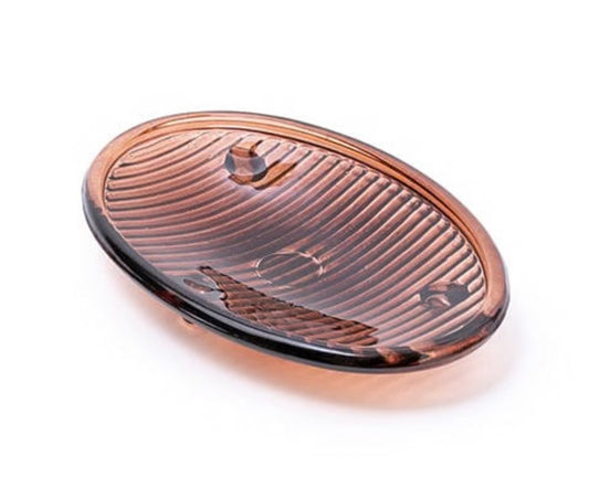 Amber Glass Soap Dish